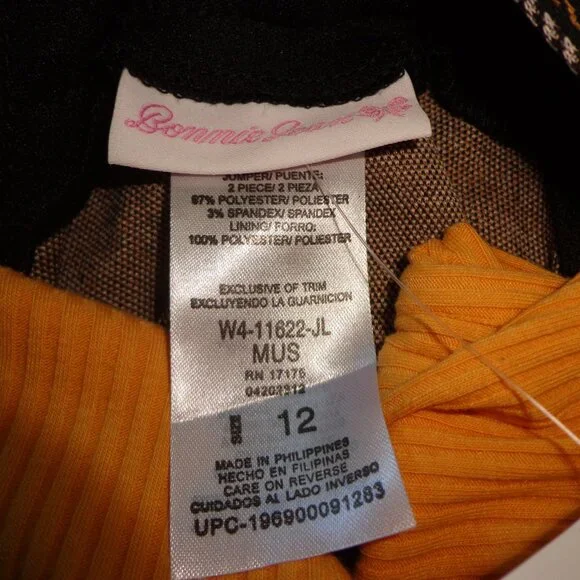 NWT Bonnie Jean Girls 12 Plaid Jumper and Top Set